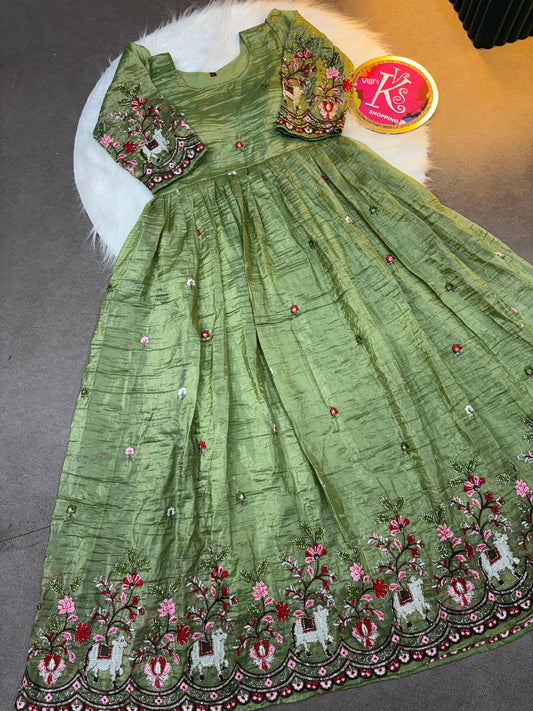 Pichwai embroidery classic gowns