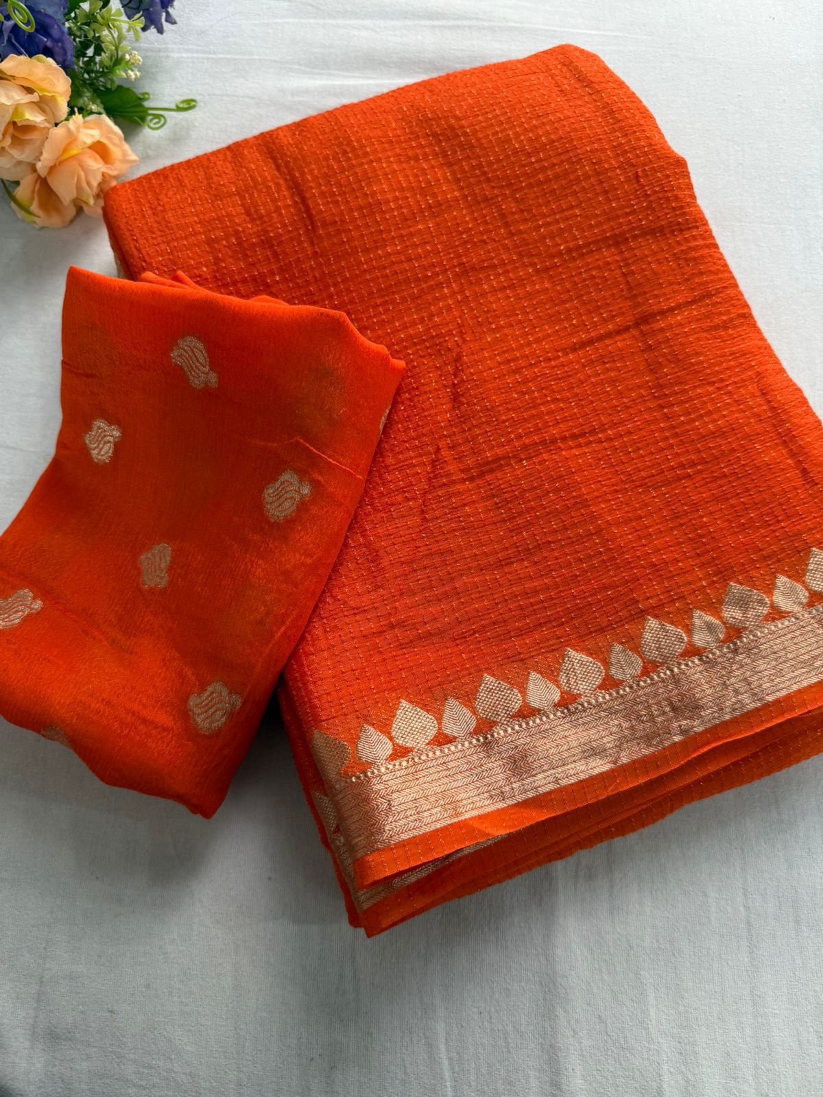 Trending Chinon viscose simple sarees