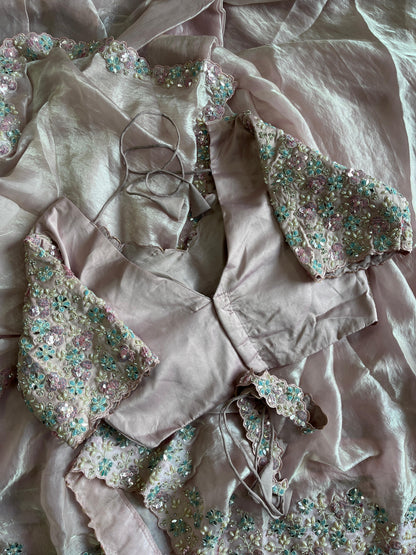 Luxe 1 min ready to wear saree with stitched blouse