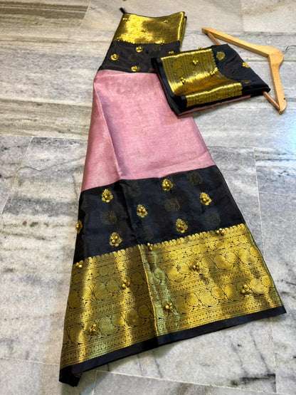 Banarasi katan tissues budget ghungroo saree