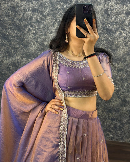 Sankranthi special Tisuue silk Lehengas