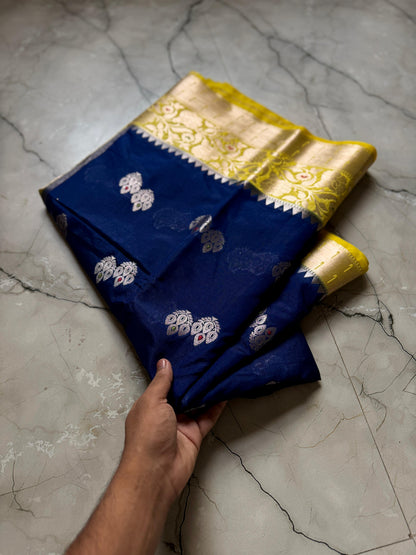 Handloom row mango premium vintage vibe festival wear saree