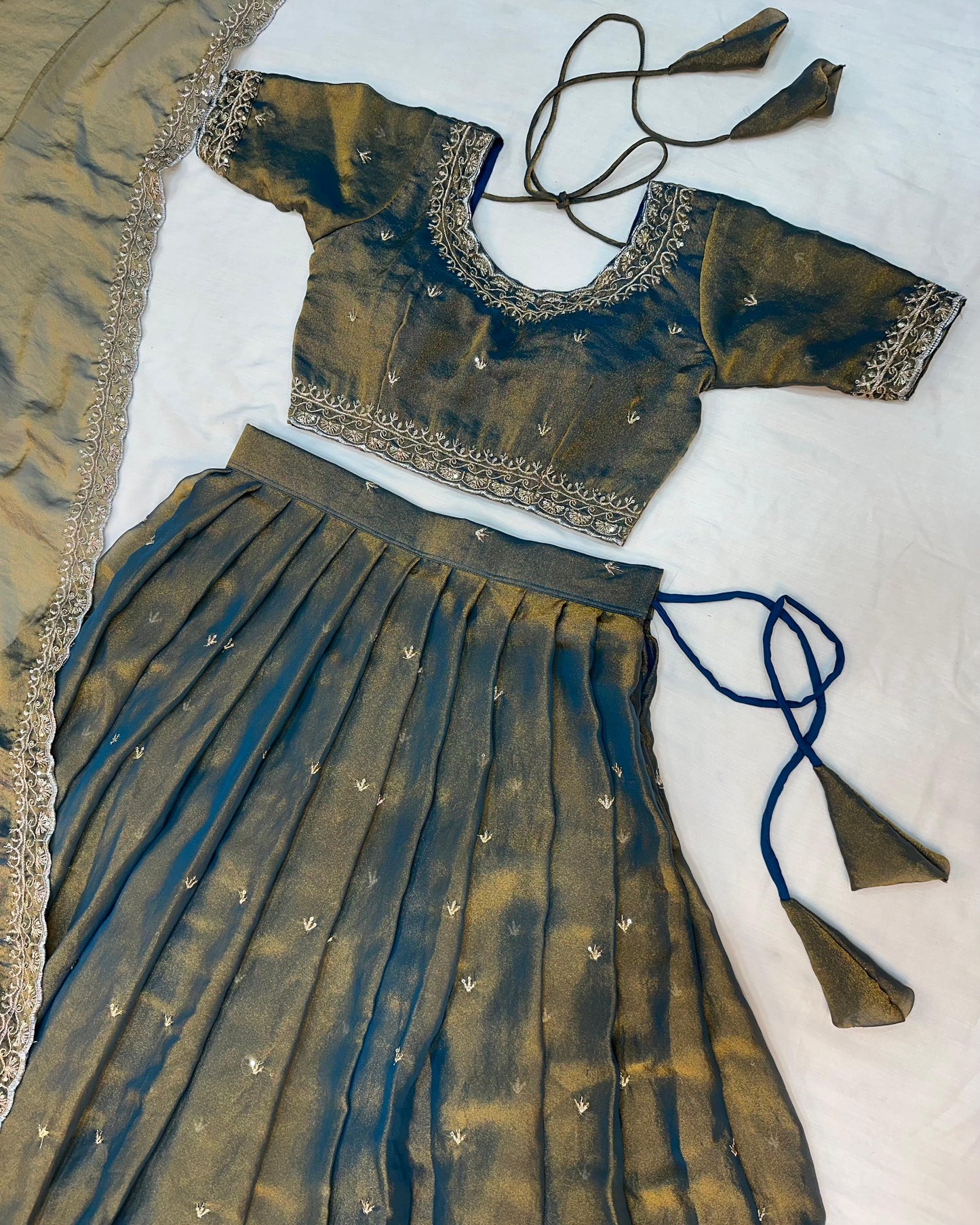 Sankranthi special Tisuue silk Lehengas