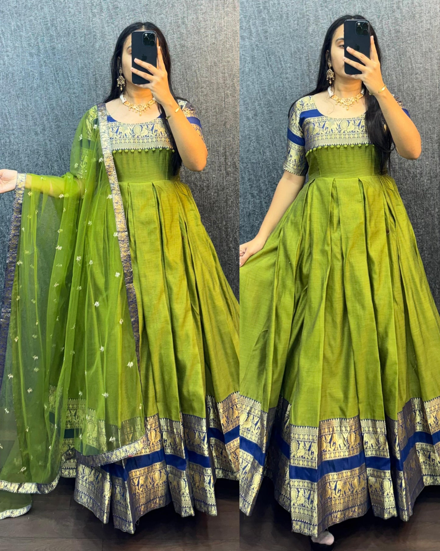 Narayana Silk Butterfly Desginer Classic Gowns