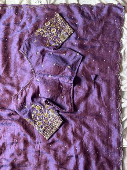 Beadspromax Saree with stitched Blouses Budget sarees