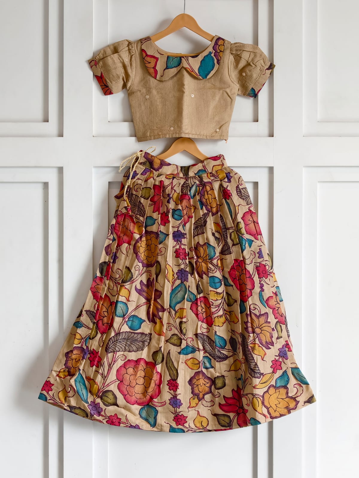 Indo western style kids cute Kalamkari sets
