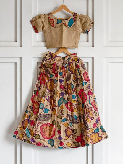 Indo western style kids cute Kalamkari sets