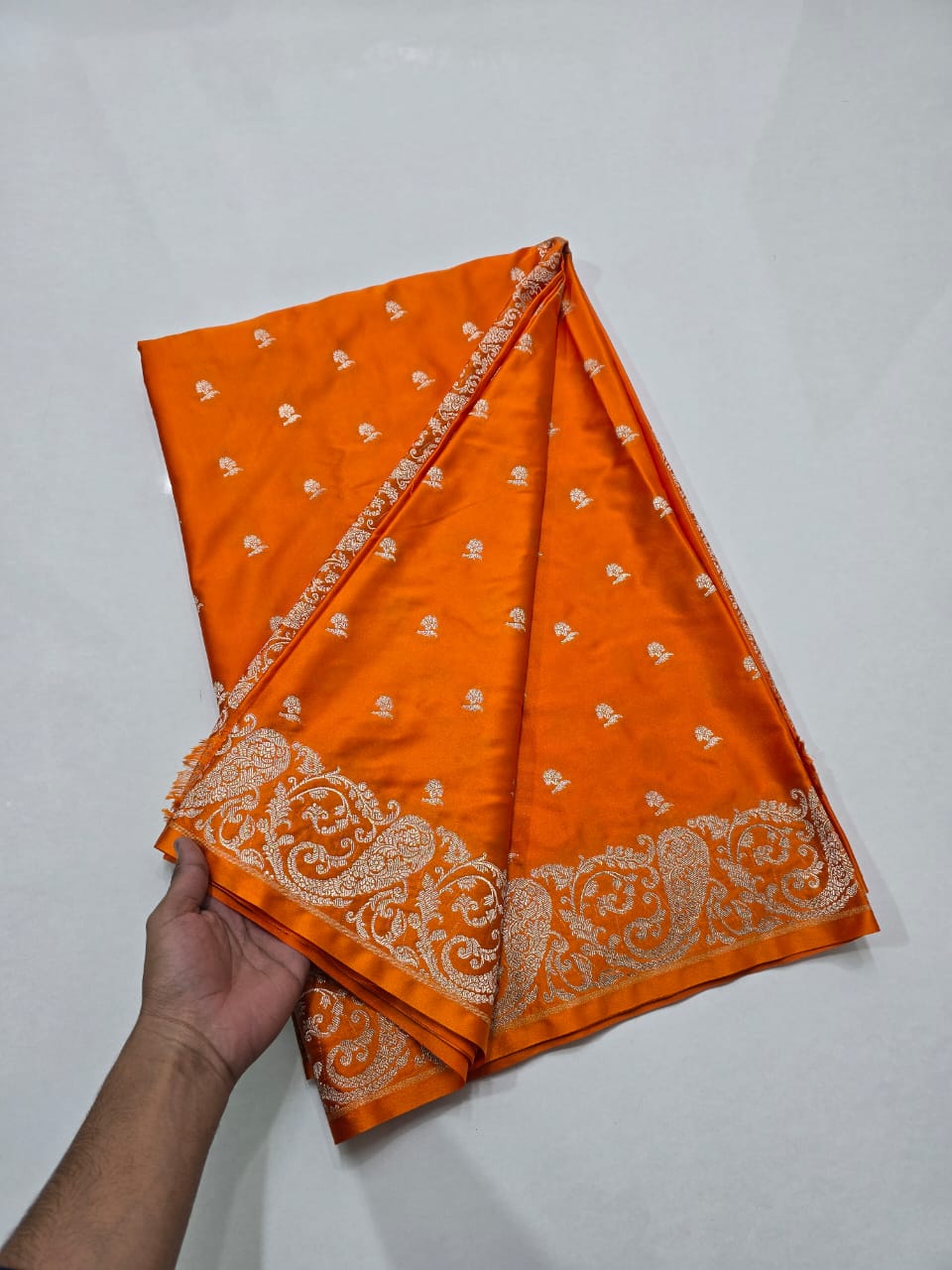 Semi pattu style Banarasi Mashru Katan silk saree
