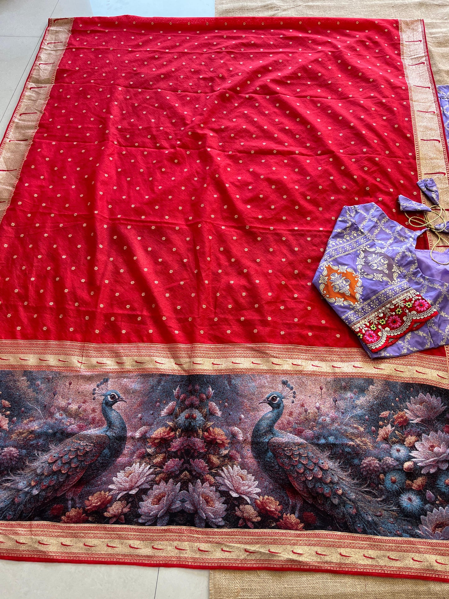 Silk Lehenga with stiched blouse