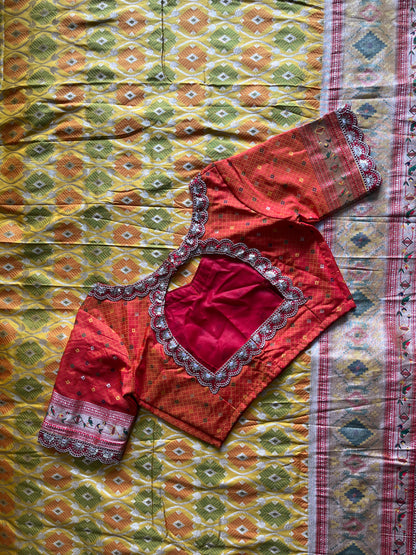 Banarasi pattu saree with stitched blouse