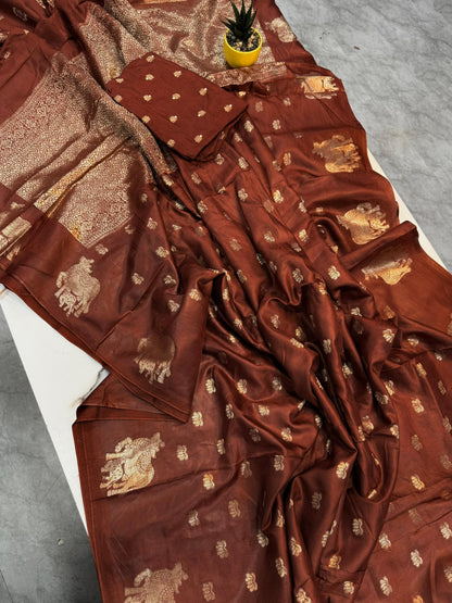 Viscose Russian crepe budget Sarees