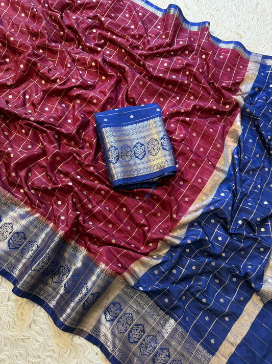 Vintage  traditional style butter silk Banarasi’s silk saree