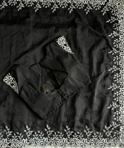 Tabi silk saree with stitched Blouse for party 🎉