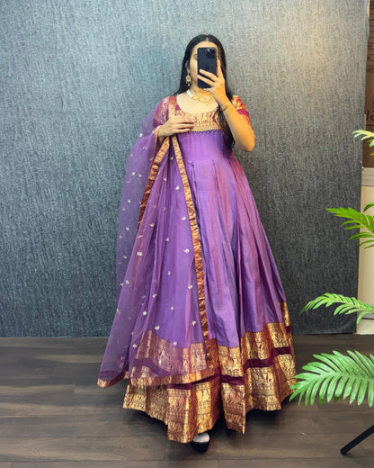 Narayana Silk Butterfly Desginer Classic Gowns