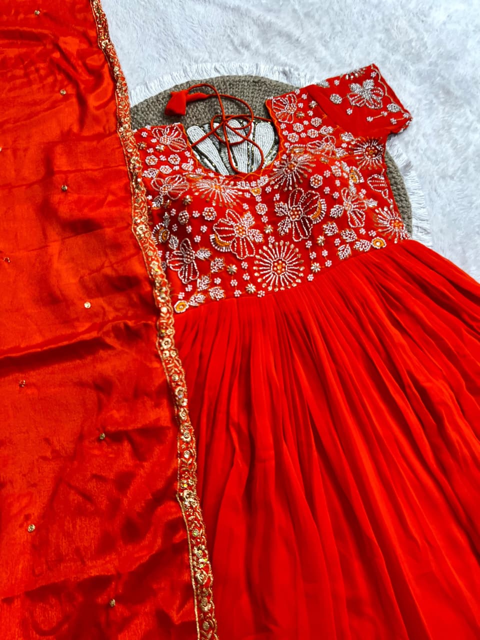 Trending Maggam work soft georgette gowns