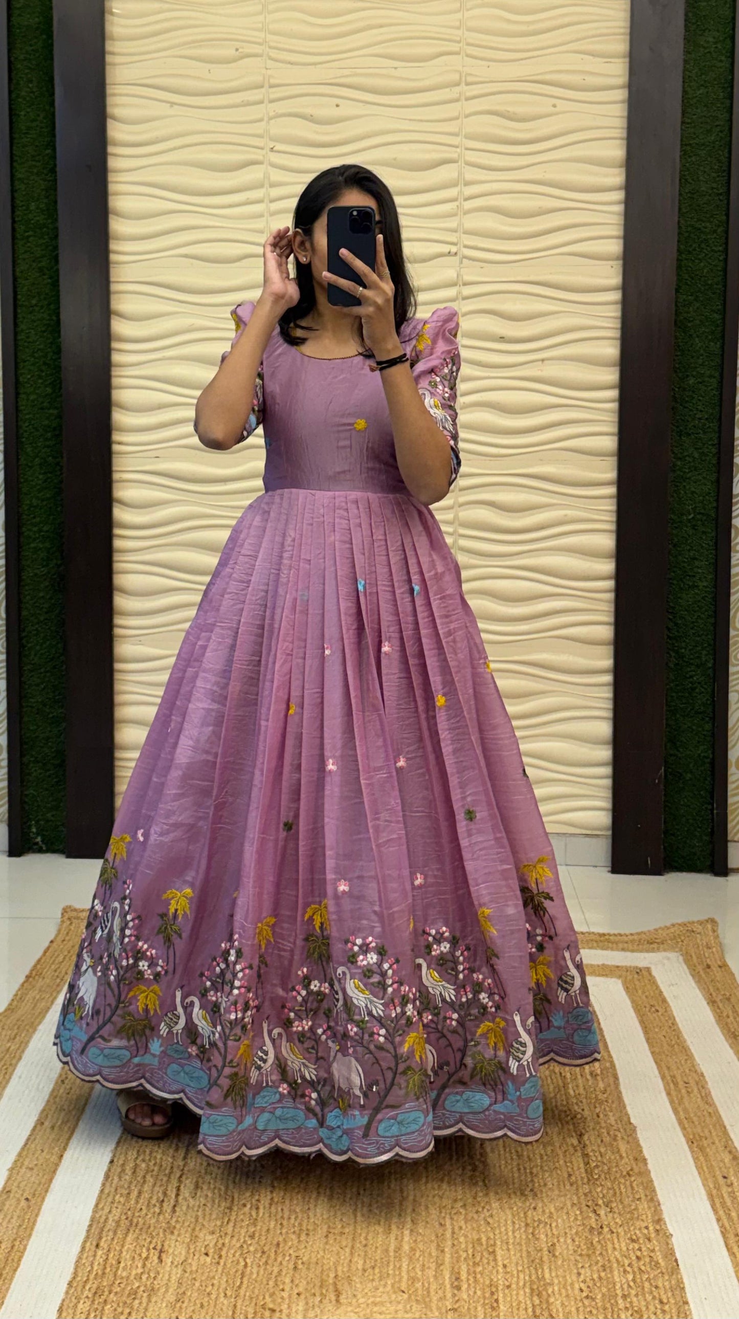 Soft crush pichwai classic gowns