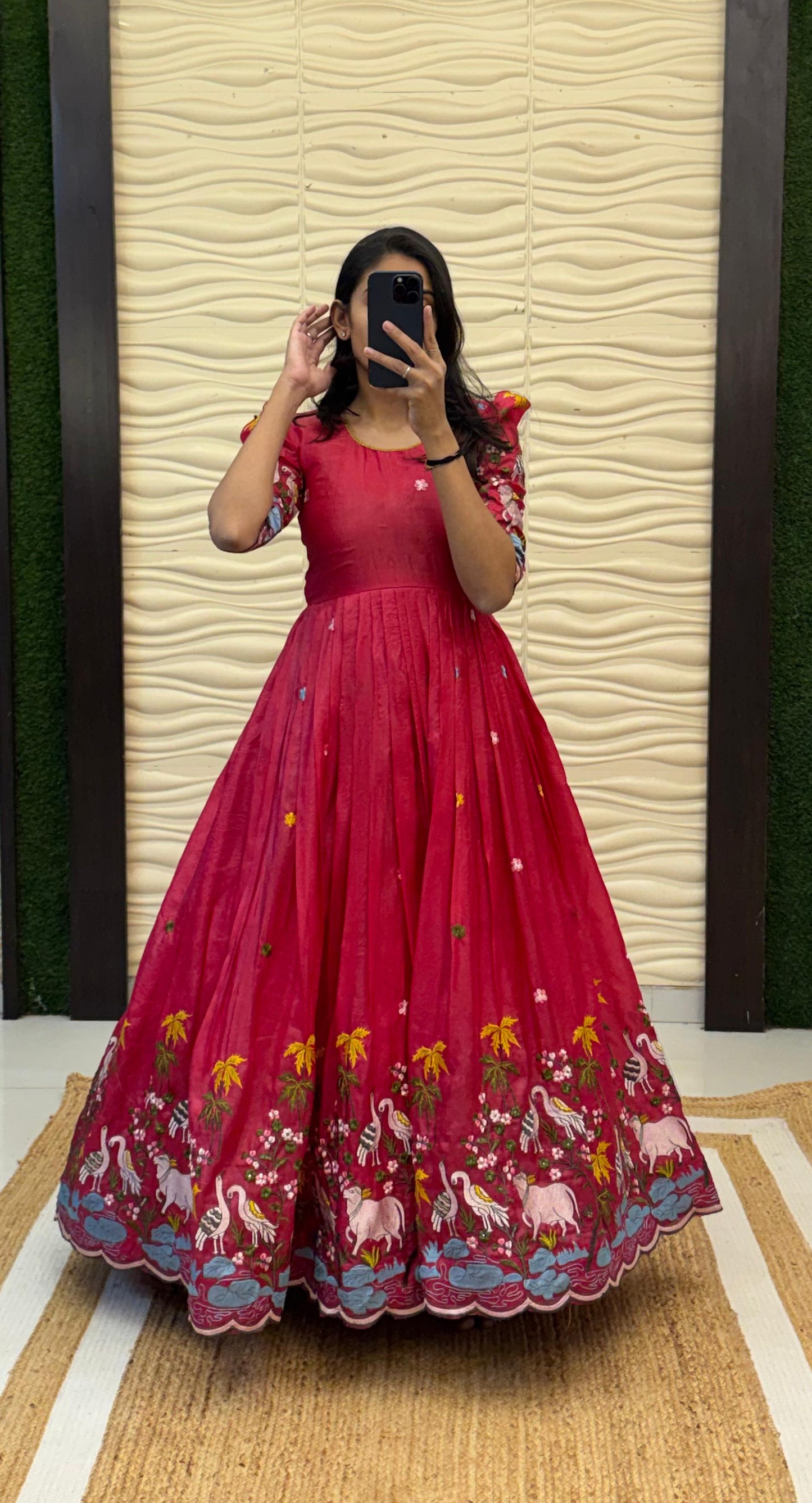 Soft crush pichwai classic gowns