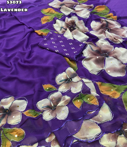 Trending soft weightless chiffon floral sarees