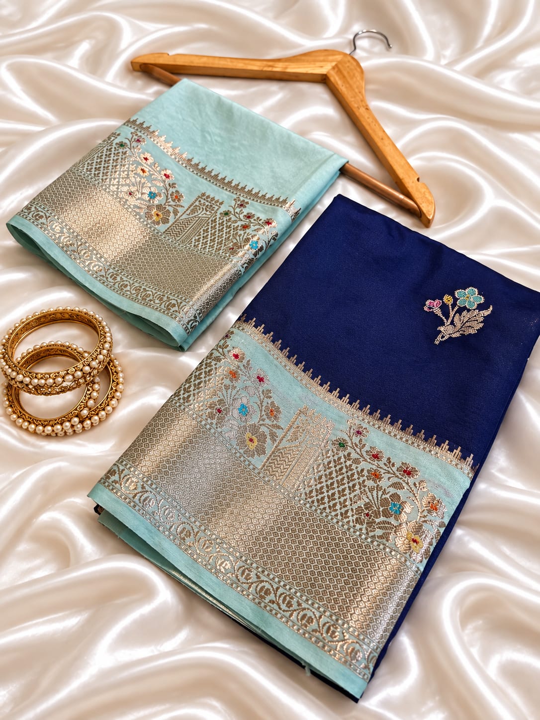 Banarasi katan silk zari butti budget saree