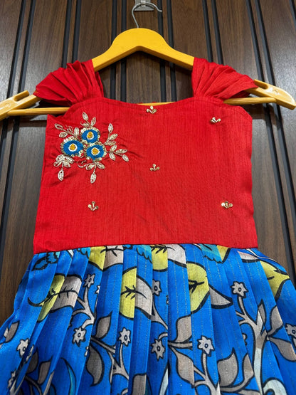 Kids Kalamkari fusion gowns