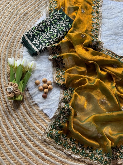 Elegant embroidery saree budget friendly