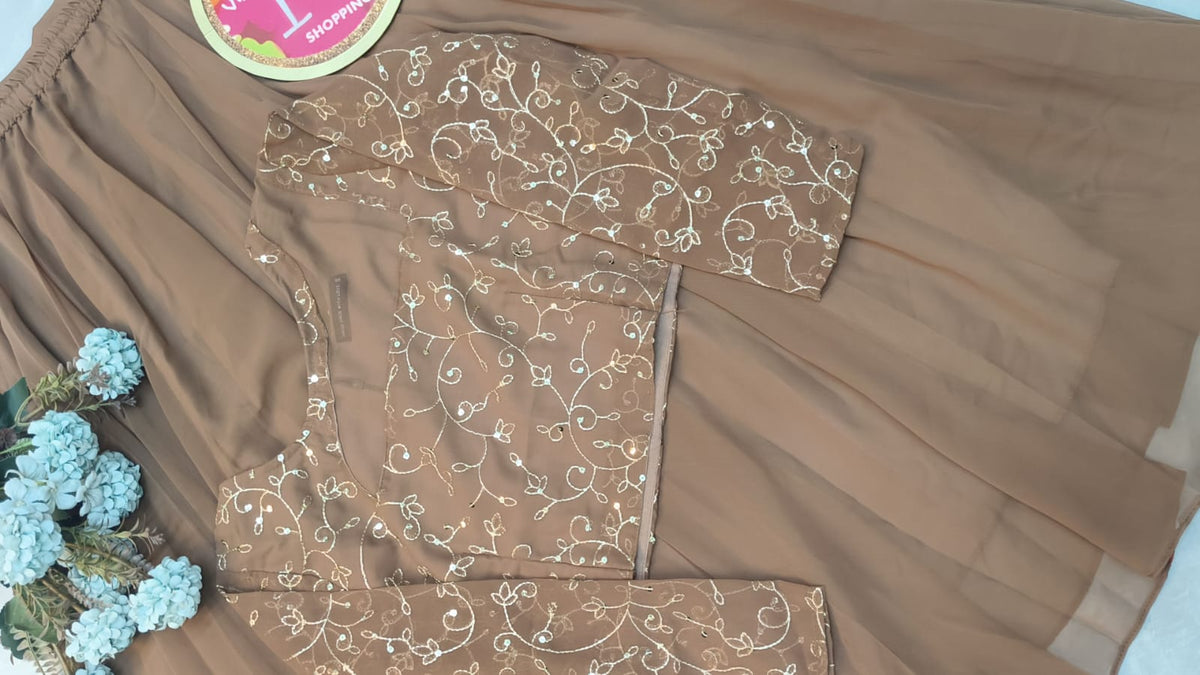 Crop top style (Anarakali ) gown stylish work sets