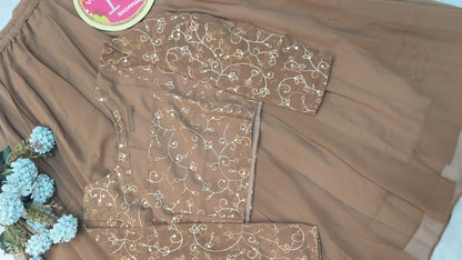 Crop top style (Anarakali ) gown stylish work sets