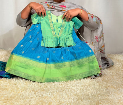 Sankranthi special kids cute pattu pavada sets