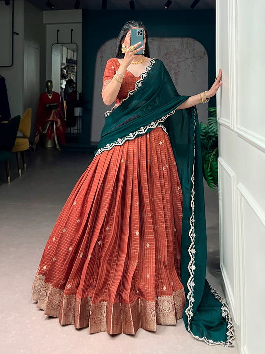 Chinon checks tradition lehenga sets