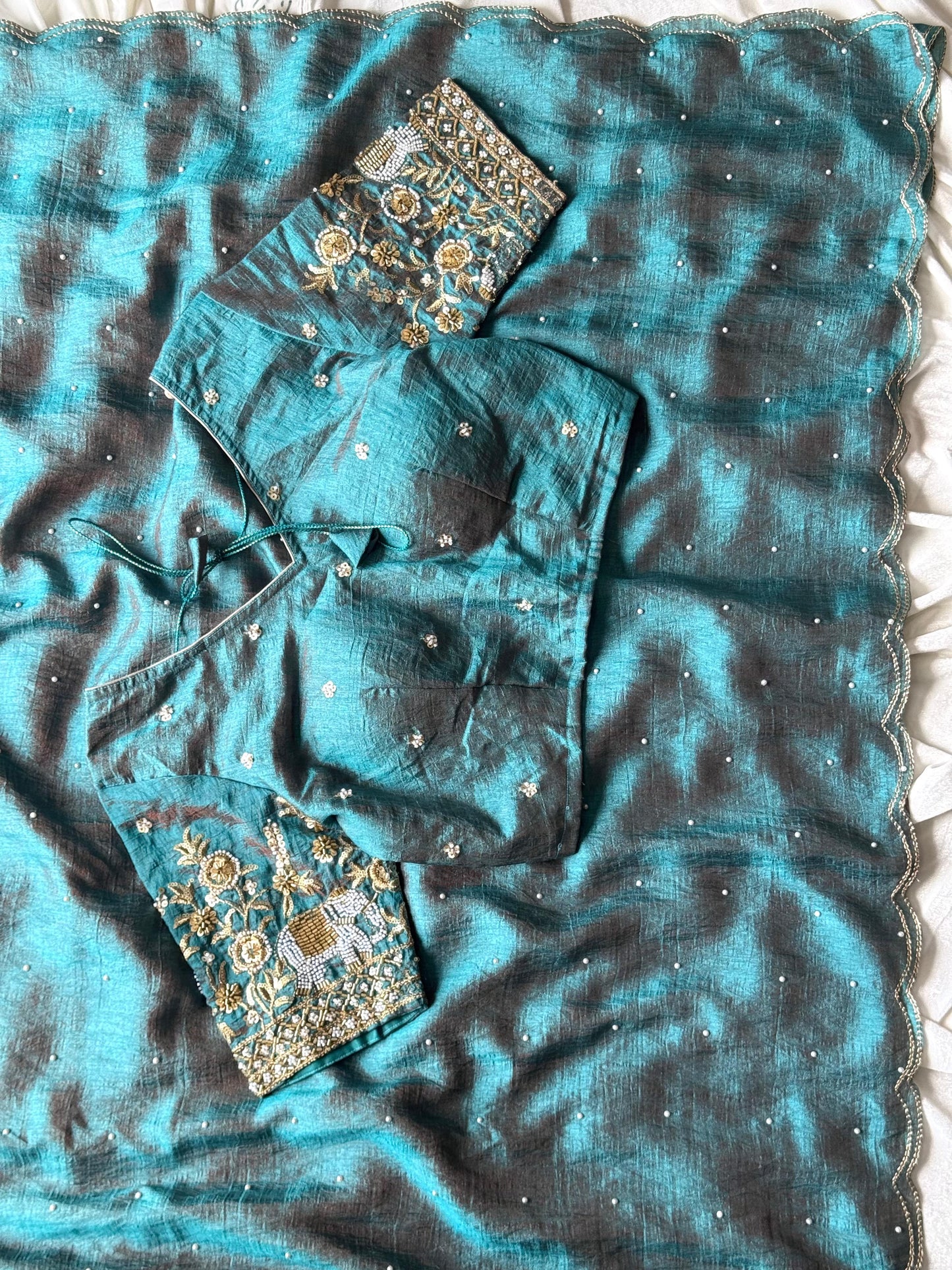 Beadspromax Saree with stitched Blouses Budget sarees