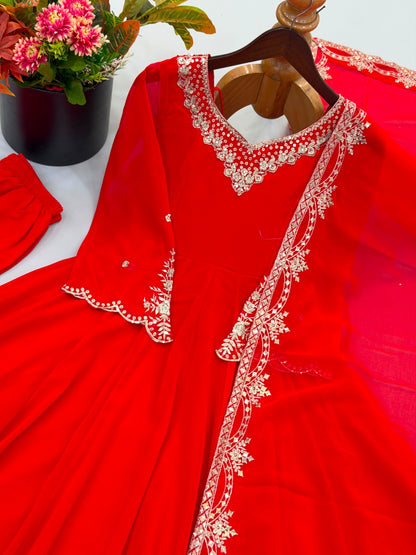 Georgette Anarkali beautiful Mirror Embroidery sequence gowns