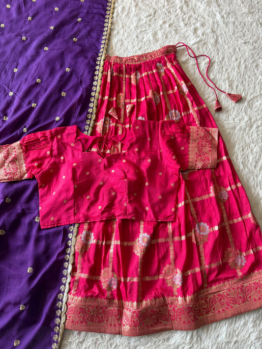 Floral Soft Dola Cotton Designer Lehenga