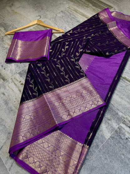 Budget Banarasi Handlooms’s semi chinya silk  sarees