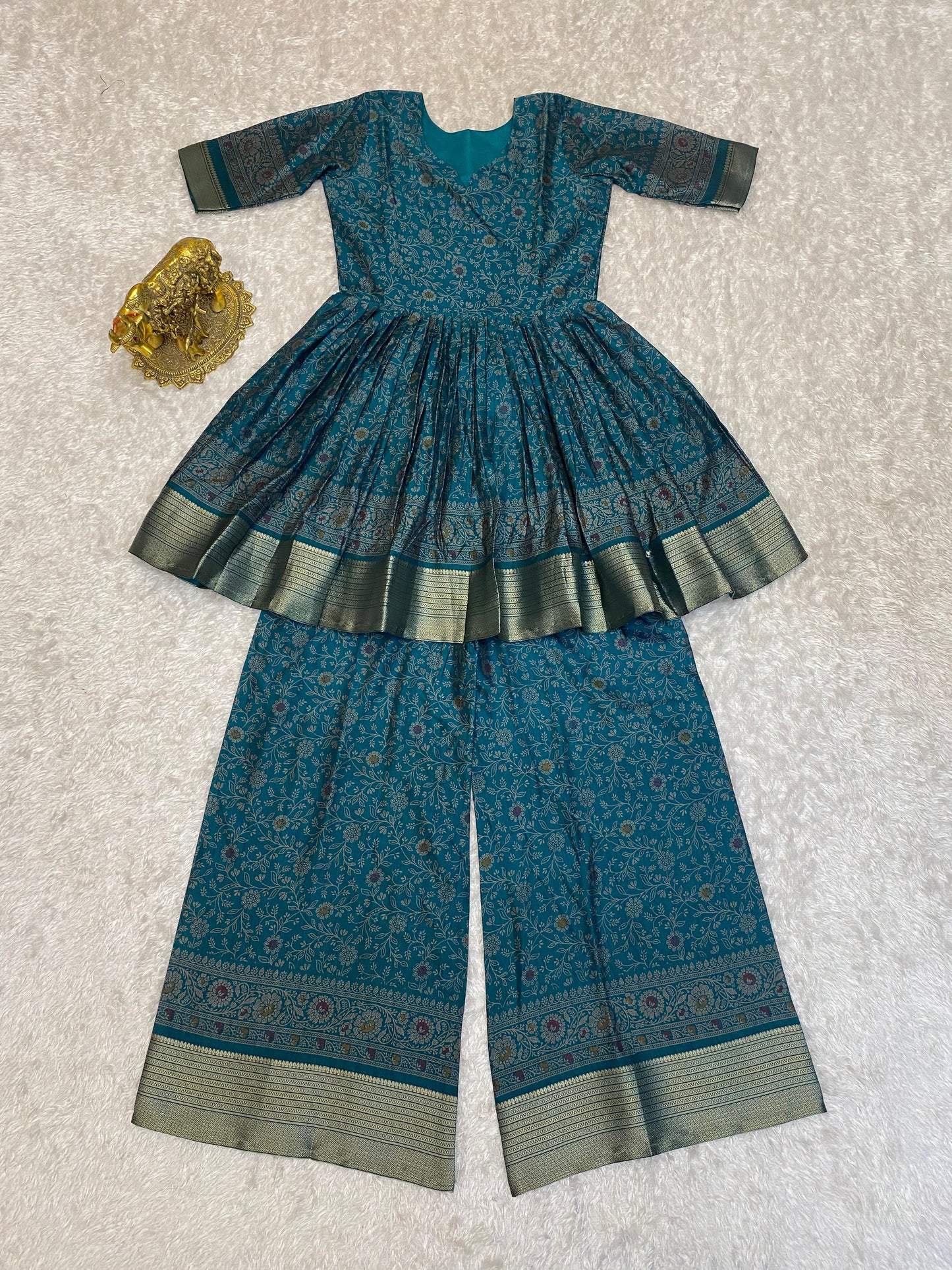 Peplum kurti flowy palazzo co-ord sets