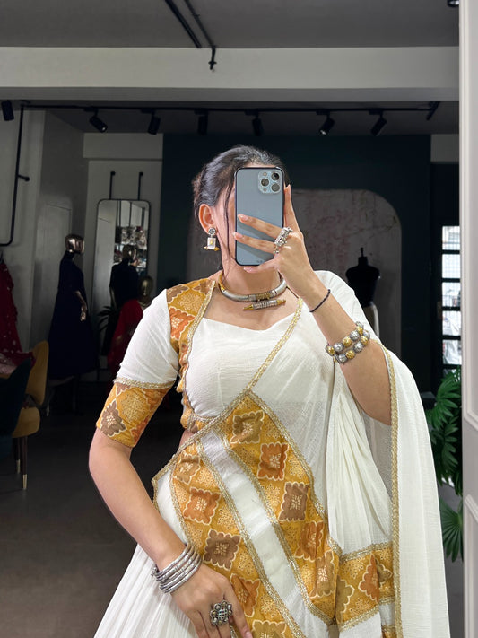 Celebrate the festive glow with the pure charm of marble fabric white.