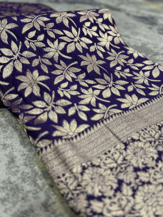 Perfect for special occasions, this stunning saree blends traditional craftsmanship with modern elegance."