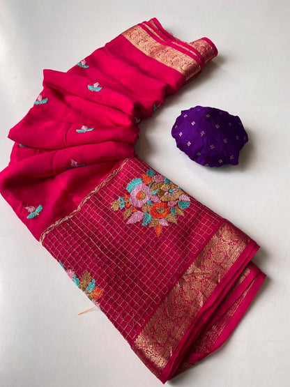chinon chiffon luxe classic sarees