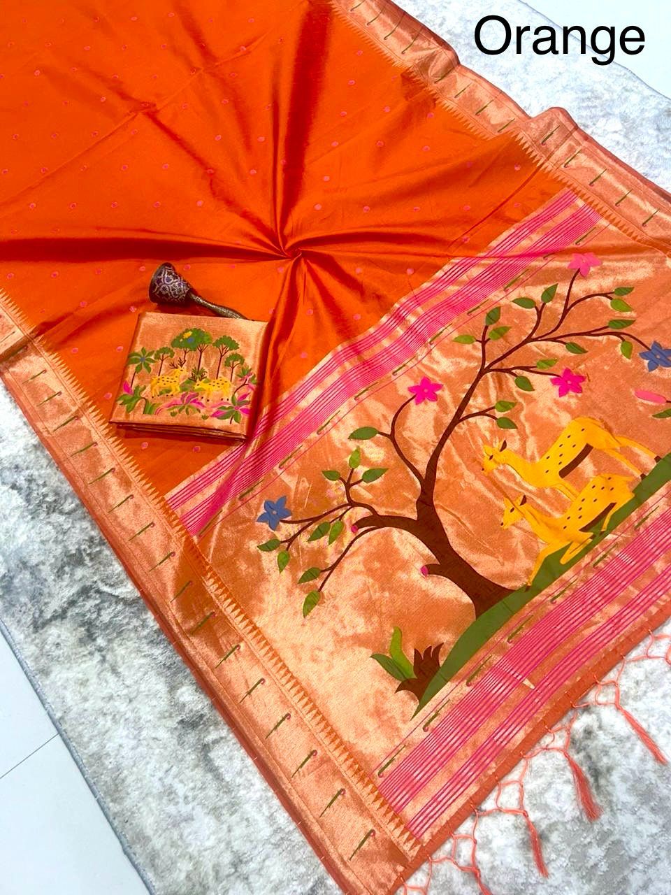 Budget paithani rich zari classic sarees