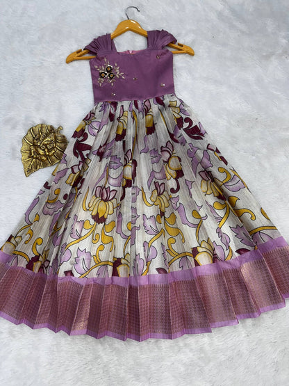 Kids Kalamkari fusion gowns