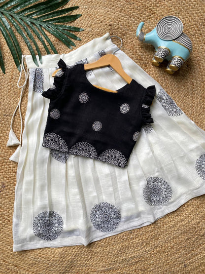 Kids festive skirt -top set