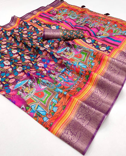 Soft digital budget dolls silk seroski saree