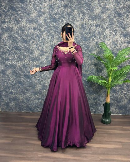 Rangoli classic work gowns