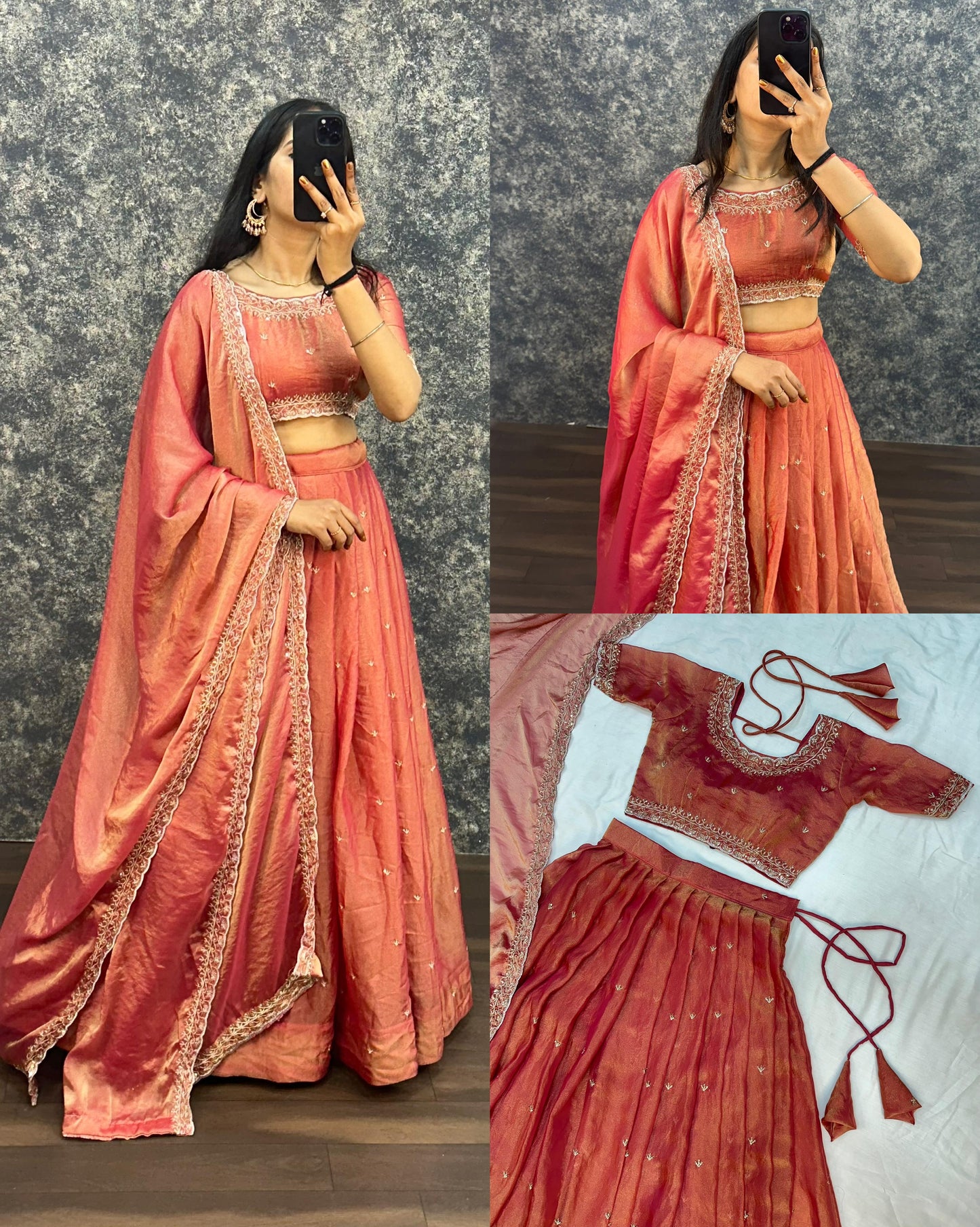 Sankranthi special Tisuue silk Lehengas
