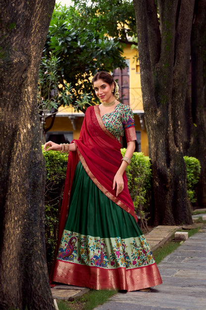 Kalmkari Tradition Weaving Lehenags