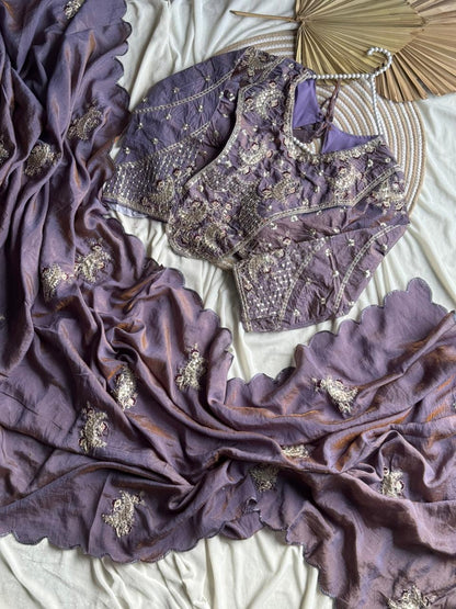 Sana Pro Silk with Masterpiece Coding Work with stitched blouse