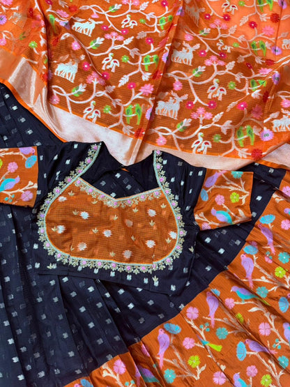 Family combo girl Kids cute lehenga  with  boy kurta set