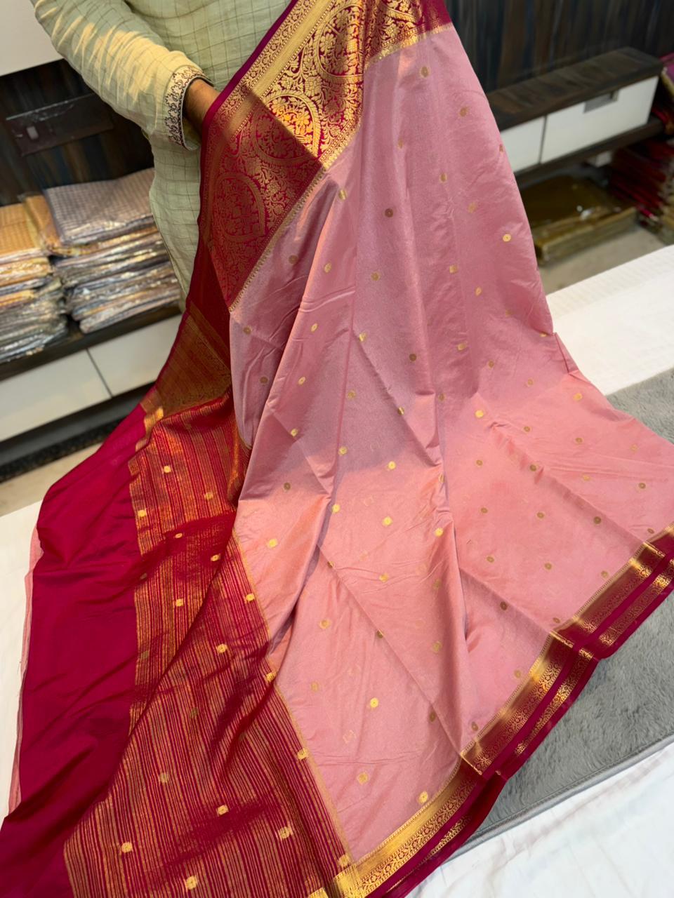 Vintage Dupion soft silk weaving sarees