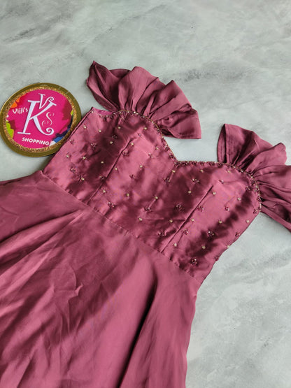 Soft rangoli silk gowns