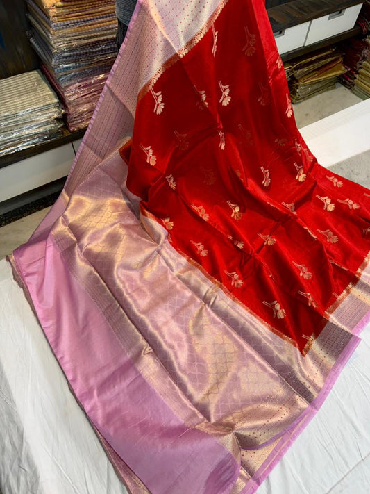 Banarasi Raw Mamgo Alfi Minakari sarees