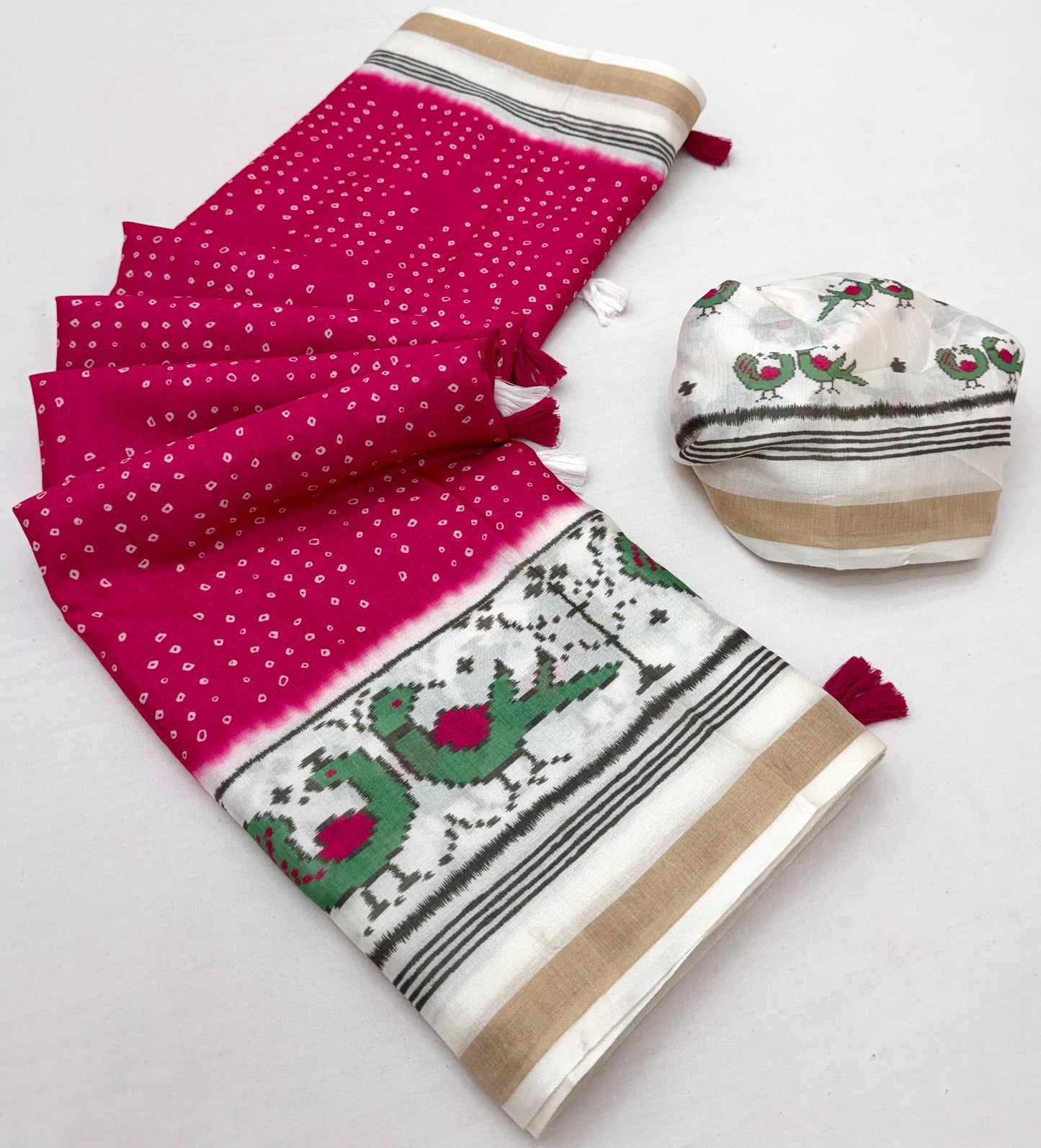 Cotton tissue budget saree